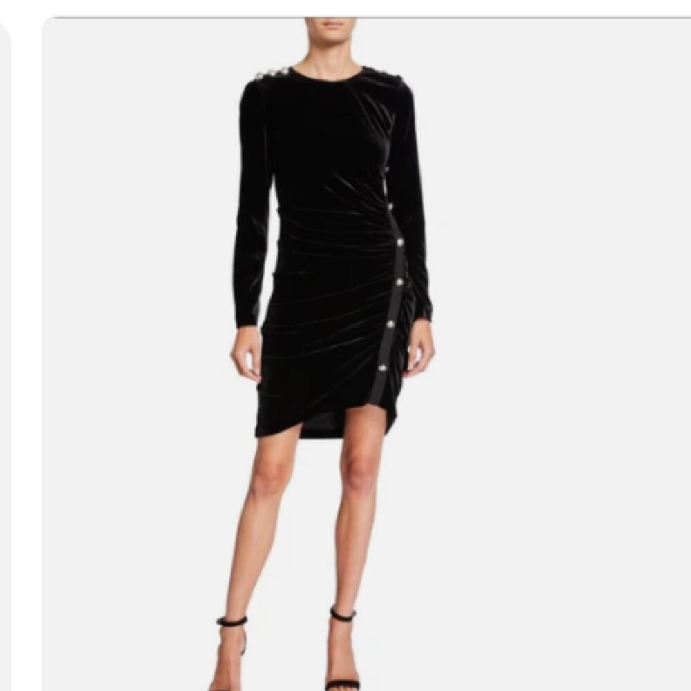 NWT - Veronica Beard -  Ira Black Velvet Dress, Size 6